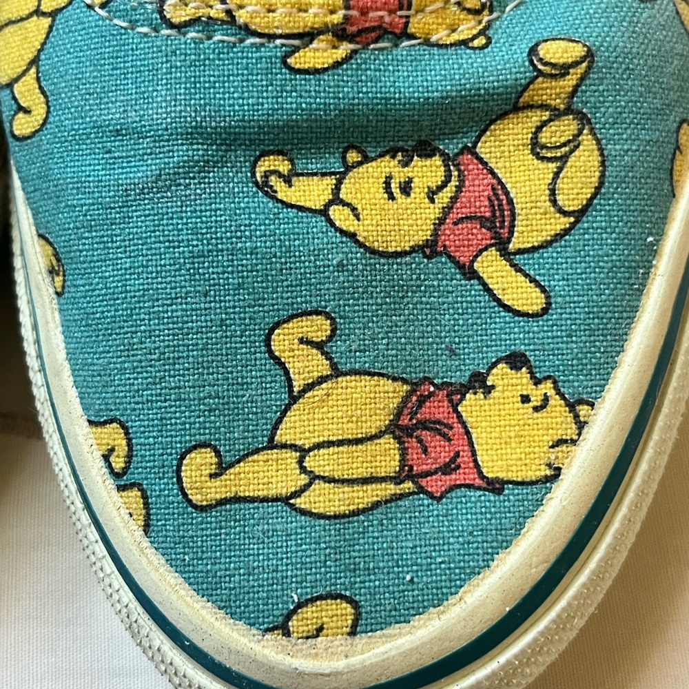 RARE Vintage Vans x Disney Teal Winnie the Pooh Sneakers - Men’s 8.5 Women’s 10 - Picture 10 of 16